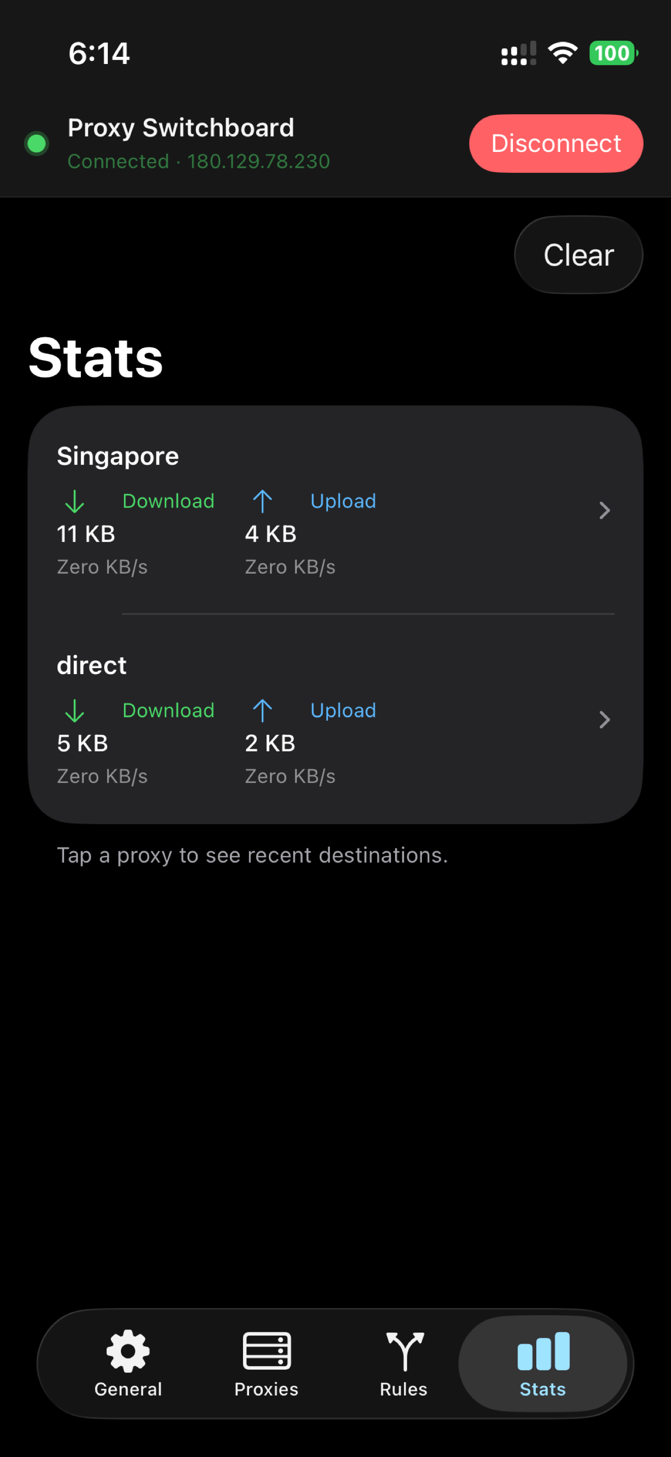 iOS live stats